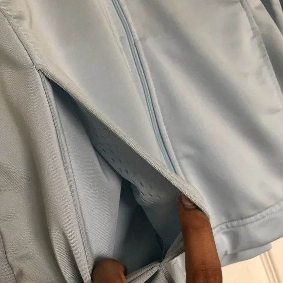 Adidas Vintage Track Suit Baby Blue 3 Stripe Warm Up Jacket - Picture 5 of 8